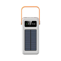 Batterie externe solaire 80000mAh étanche, chargeur portable d'extérieur avec double USB et lampe torche, idéal pour le camping et les situations d'urgence en randonnée