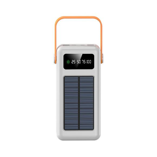 Solar Power Bank 80000mAh Waterproof Outdoor Portable Charger with Dual USB Flashlight Camping Emergency for Hiking