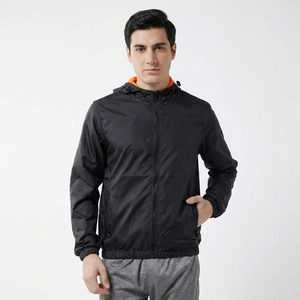 Performance Style Canvas <b>Rain</b> <b>Jacket</b> with Windproof Fabric Moisture Wicking Stand Collar Hooded Design Seamless Fit for <b>Men</b> - Product Image 1