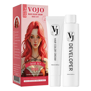 <span class=keywords><strong>VOJO</strong></span>, Venta al por Mayor, Éxito de Ventas en el Sudeste Asiático, Crema de Coloración Capilar Herbal, 100ml*2, Múltiples Tonos de Moda, Color Duradero para Salón - Product Image 4