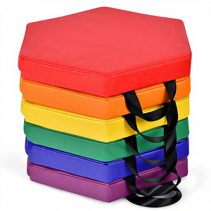 وسائد أرضية للأطفال من إيفريبريتي، 6 قطع، مقاس 15 بوصة، مصنوعة من الفوم السميك والناعم، مع مقابض، سهلة التنظيف، محمولة، مناسبة للجلوس في الفصول الدراسية ودور الحضانة ومرحلة ما قبل المدرسة - Product Image 1