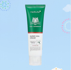 Crema Super Cica de MEDICUBE 50ml - Crema Facial Calmante y Revitalizante con Extracto de Cica para Todo Tipo de Piel - Cuidado Coreano Calmante - Product Image 1