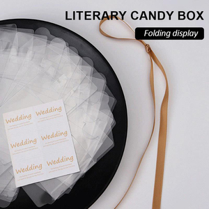 Rượu Sâm banh vàng hoa ruy băng rõ ràng hộp kẹo Frosted Đảng ủng hộ hộp kẹo với hoa trang trí đám cưới bên Hộp quà tặng - Product Image 4