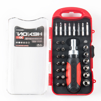 30 Buah TPR Menangani CRV Socket Slot Ph Torx Bit Ratcheting Ratchet Obeng Driver Kit Set