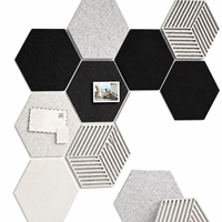 Panneaux acoustiques hexagonaux autocollants modernes en polyester insonorisant pour studio d'enregistrement et bureau