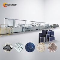 Machine de recyclage par pyrolyse de panneaux solaires haute efficacité SUNY ZY-PVR-F60 50-60 pièces/h 240KW Taux de retrait de l'aluminium de 99% du cadre en verre