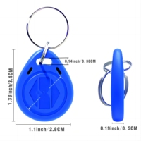 Porte-clés RFID ABS 5577 125Khz Chip Keyfob Étanche NFC Mini Porte-clés RFID Anneaux pour Contrôle d'Accès