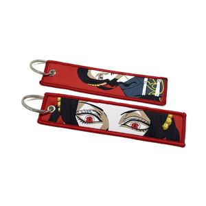 Porte-clés design Anime tueur de démons porte-clés double face moto voiture porte-clés brodé de forme personnalisée Anime - Product Image 1
