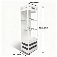 Vitrine de lunettes à monture en aluminium personnalisée Vitrine de lunettes de soleil à monture en verre sur pied avec lumières LED