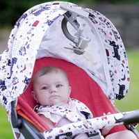 Ventilateur portable mini électrique transfrontalier pour poussette, idéal pour bébé en voyage, à clipser, avec tissu en peluche, vente en gros