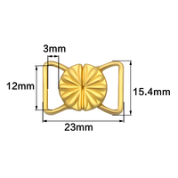 Fermoirs et clips de fermeture avant détachables en forme de fleur dorée, fourniture d'usine chinoise