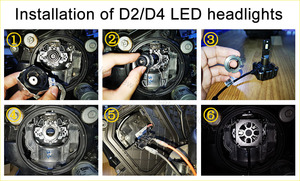 FSYLX 90W 20000LM M13 D1S Faros LED para Automóvil, Luz LED D1S D3S D2S D8S D4S Canbus, Bombilla LED D1S D3S, Bombilla de Faro LED - Product Image 6