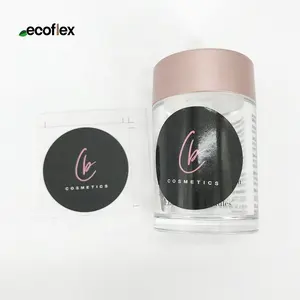 Adesivi personalizzati con etichetta privata cosmetica rivestita lucida di forma rotonda con Logo personalizzato del marchio