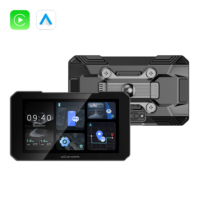Portable 5" Carplay Screen for Motorcycle Gps Motorbike Android Auto Waterproof IP67