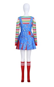 Disfraz <span class=keywords><strong>de</strong></span> <span class=keywords><strong>Chucky</strong></span> para Mujer - Disfraz <span class=keywords><strong>de</strong></span> Halloween <span class=keywords><strong>de</strong></span> la Película <span class=keywords><strong>de</strong></span> Terror Child's Play con Mangas a Rayas - Product Image 5