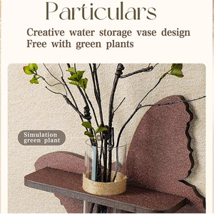 <span class=keywords><strong>Vase</strong></span> moderne 3D en grès avec lumières LED, peinture murale artistique <span class=keywords><strong>de</strong></span> plantes vertes, design tridimensionnel – Meilleures ventes - Product Image 5