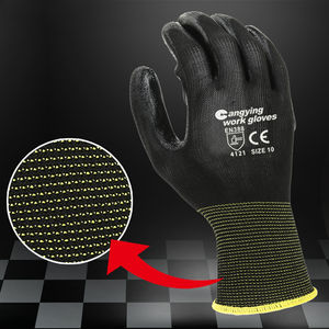 CHUANGYING Gants en coton à usage nitrile Gants de construction en latex de polyester à paume caoutchoutée - Product Image 4