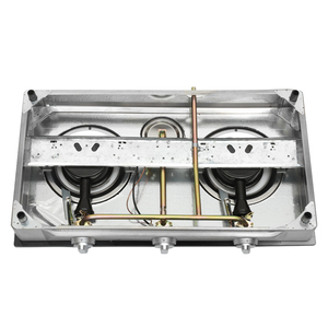 Réchaud à gaz portable 3 brûleurs avec plateau en verre trempé et corps en fonte <span class=keywords><strong>pour</strong></span> camping-car, idéal <span class=keywords><strong>pour</strong></span> faire mijoter des soupes, faire sauter des plats et préparer du café arabe - Product Image 4