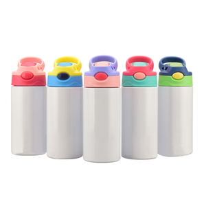 USA Warehouse 12oz 20oz <b>Kids</b> Baby Children Straight Blanks Metal Sublimation Tumblers Water Bottle White - Product Image 1