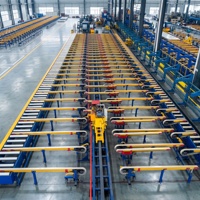 Table de refroidissement pour extrusion d'aluminium 1650T, 65KW, 380V, avec ligne de convoyage PLC et dérouleur de profilés
