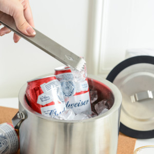 Trong Kho 3L Đôi Tường Thép Không Gỉ Bạc Vàng Mạ Bia Rượu Vang Xô Đá Với Nắp Và Kẹp - Product Image 4