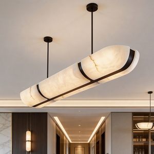 Lámparas de Cobre y Alabastro, Lámparas LED de 3000K, para la Área de Recepción en la Recepción del Restaurante Wine Villa - Product Image 2