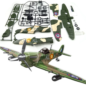 Ensemble de briques de construction de chasseur Spitfire de <span class=keywords><strong>la</strong></span> Seconde <span class=keywords><strong>Guerre</strong></span> mondiale, jouet de construction de l'armée aérienne, kit de construction de camion de <span class=keywords><strong>la</strong></span> Seconde <span class=keywords><strong>Guerre</strong></span> mondiale avec figurines - Product Image 2