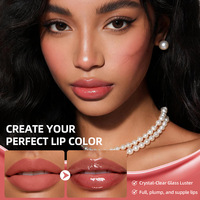 NICE FACE Lip Gloss Dewy Glow Tekstur Lembut Seperti Sutra, Lip Gloss Berkilau Cerah, Lip Gloss Rias Bibir