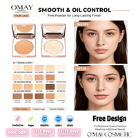 Poudre fixante compacte mate personnalisée, résistante à l'eau et au sébum, avec miroir, pour maquillage du visage, marque privée