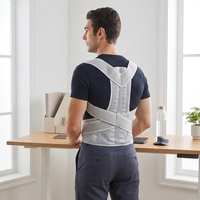 Correcteur de posture réglable en X, respirant, avec soutien pour les épaules et la taille, idéal pour le travail au bureau et l'usage quotidien