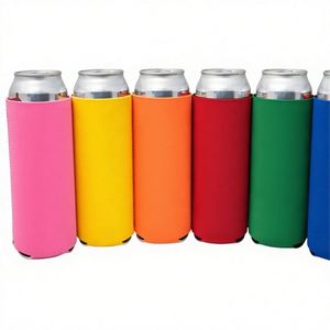 16oz Can Sleeves Neoprene <b>Beer</b> Coolies Blank Tall Energy Drink Coolers Compatible Can Coolers for Upcoming Sports Events - Product Image 1