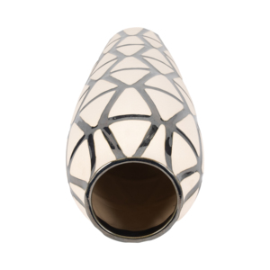 Vaso Geometrico Alto in Ceramica Moderna per Decorazione di Soggiorno, Camera da Letto, Ufficio e Tavolo - Product Image 5