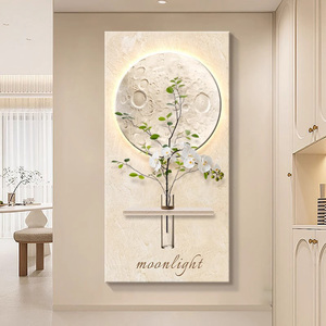 Hall d'entrée Plantes vertes hydroponiques Hall d'entrée Art Décor Peinture Crème Vent <span class=keywords><strong>Grès</strong></span> Lumineux LED Peinture - Product Image 4