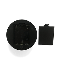 Base de lampe LED 3D RGB nocturne à piles, télécommande, ronde, noire et blanche, alimentation USB, pour acrylique