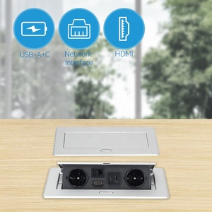 Enchufe de mesa con mecanismo desplegable suave, fácil de operar y duradero. - Product Image 2