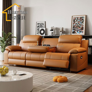 Ensemble de canapé inclinable électrique <span class=keywords><strong>en</strong></span> forme de L moderne, système de cinéma maison intelligent, <span class=keywords><strong>cuir</strong></span>, deux places, réglable, couleur personnalisée - Product Image 6