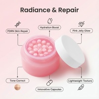 Nouvelle arrivée Crème hydratante réparatrice pour le visage blanchissante coréenne Beauté ADN de saumon PDRN Capsule de collagène rose