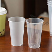 Gobelets en plastique personnalisés de bonne qualité, gobelets en plastique de 16 oz avec couvercles, gobelets en plastique pour yaourt, gobelets pour boissons chaudes et froides