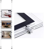 Boîte lumineuse publicitaire LED A4/A3/A2/A1/A0 en acrylique pour affichage de photos, support de signalisation pour magasin et agence immobilière, à suspendre à la fenêtre