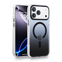 Funda Magnética Antihuellas y Antigolpes de TPU+PC Esmerilado Degradado de Lujo Personalizada de Fábrica para Teléfono 17 Pro Max/18/18 Fold