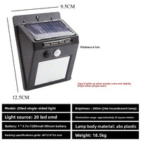 Vente flash : 20 lampes solaires LED, bande longue, détecteur de mouvement, IP55, étanche, sans fil, sécurité extérieure, jardin, rue, applique murale
