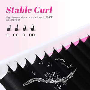 0.03 0.05 0.07 C D CC DD J B Curl Extensions de Cils Soie Vison Foncé Mat Noir Velours Facile Ventilateur Cachemire <span class=keywords><strong>Extension</strong></span> Plateaux - Product Image 4
