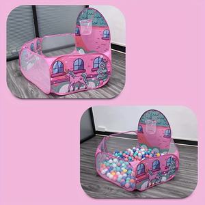 Tente de <span class=keywords><strong>piscine</strong></span> <span class=keywords><strong>à</strong></span> <span class=keywords><strong>balles</strong></span> rose de dessin animé pour usage extérieur, durable, facile <span class=keywords><strong>à</strong></span> plier, avec un design sur le thème de l'océan - Product Image 6