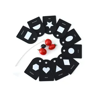 BPA free neonati giocattoli per bambini regalo flash card in silicone ideale per lo sviluppo cognitivo di stimolazione visiva nei bambini