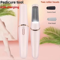 Kit de Pédicure Râpe Anti-Callosités pour Pieds, Exfoliant Électrique pour Peaux Sèches, Mortes, Gerçées et Dures – Soin des Pieds Type Spa