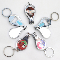 Porte-clés coupe-ongles personnalisé en acier inoxydable Porte-clés personnalisé en métal 3D de luxe émaillé par sublimation