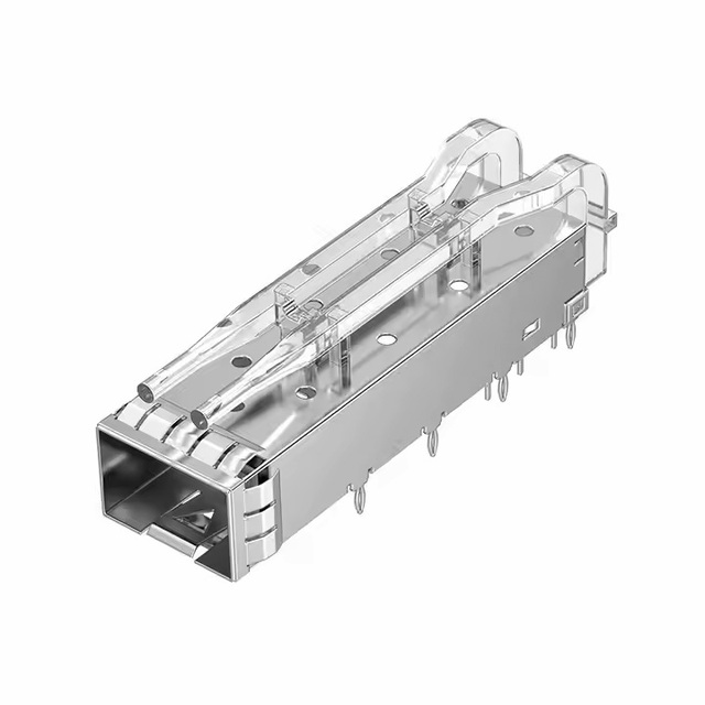 2007254-1 TE Compatible Through Hole EMI Shielded SFP+ Cage with Light Pipe Press-Fit Fiber Optic Equipment