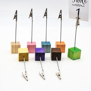 Cơ Sở Bằng Gỗ Bảng Số Chủ <span class=keywords><strong>Memo</strong></span> <span class=keywords><strong>Clip</strong></span> Đứng Nơi Chủ Thẻ Cho Đám Cưới Khách Sạn Đảng - Product Image 3
