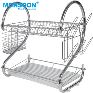 Wholesale Stainless Steel Dish Rack Drainer Adjustable Kitchen Steel Rack Storage Holder Dish Rack