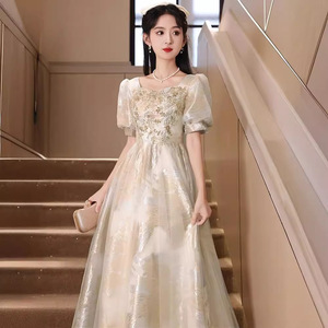 Evening Gown Women's Elegant Sweetheart Neckline Empire Waist Floral Print 3D Patterns Long Dress For Coming Of Age Ceremony - Product Image 3